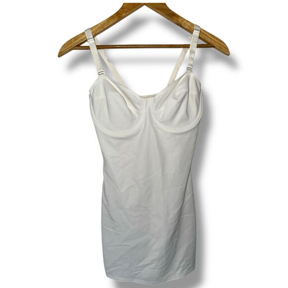 Nancy Ganz Body Slimmers 34D White Shapewear Slip Dress Underwire Bra Lingerie - Picture 9 of 9